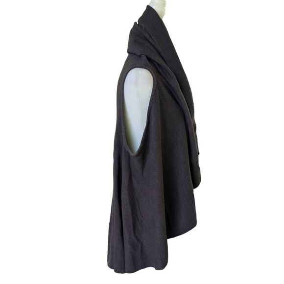 Look Shall We Dance Taupe Gray Sleeveless Waterfall Shawl Vest Cape One Size - Picture 4 of 6